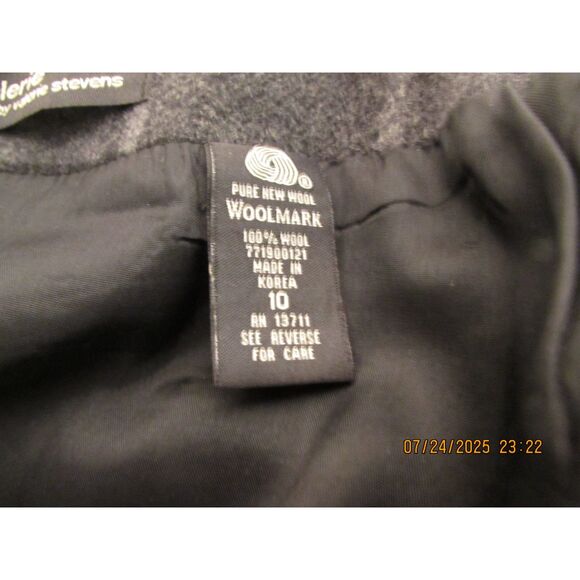 Valerie by Valerie Stevens Wool skirt long size 10 women's lined black gray - Picture 3 of 8